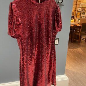 Marina Red Sequins Dress